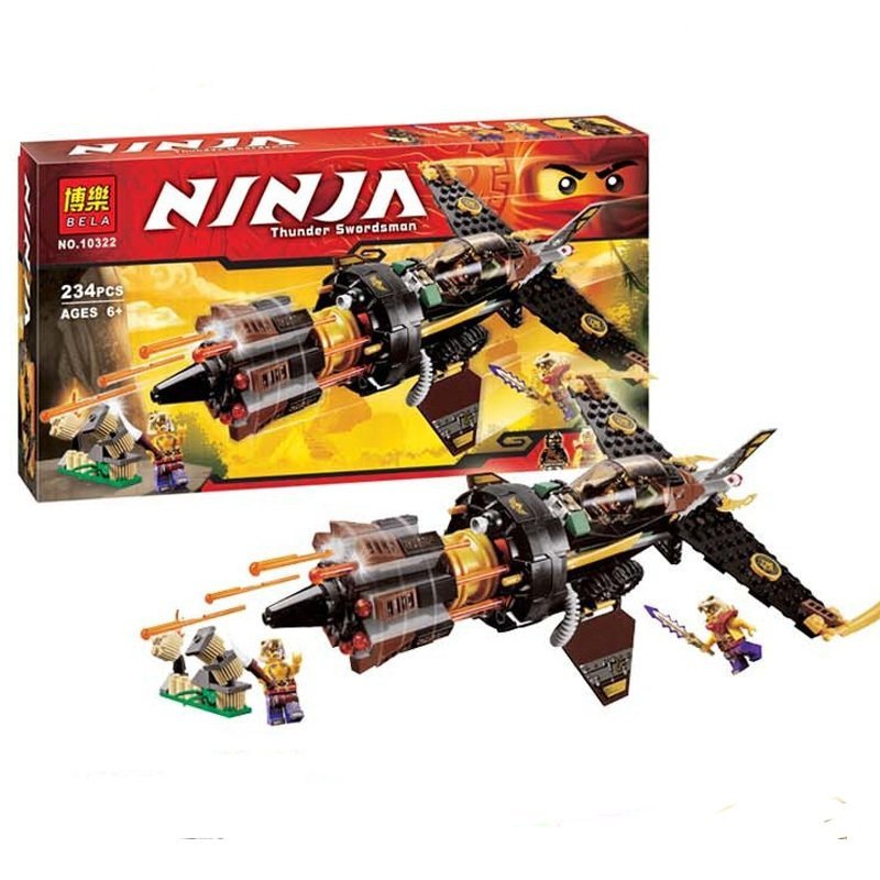 Конструктор Bela Ninja 10322 "Скорострельный истребитель Коула", 234 детали