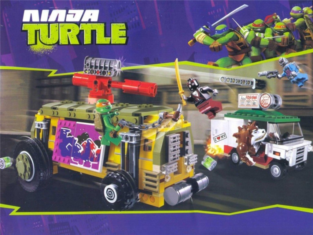 Конструктор Bela Turtles 10211 ''Преследование на грузовике Черепашек'', 627 деталей.