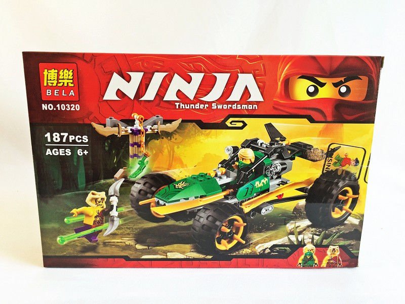 Конструктор Ninja Bela 10320 "Тропический багги зеленого ниндзя", 187 деталей.