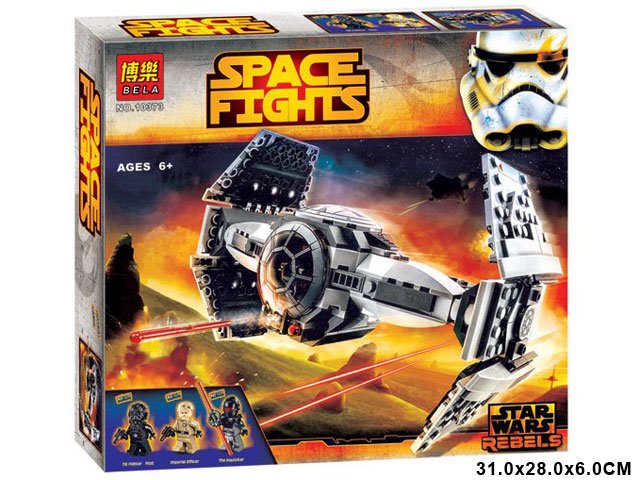 Конструктор Bela Star Wars 10373 "Улучшенный прототип истребителя TIE", 354 детали.
