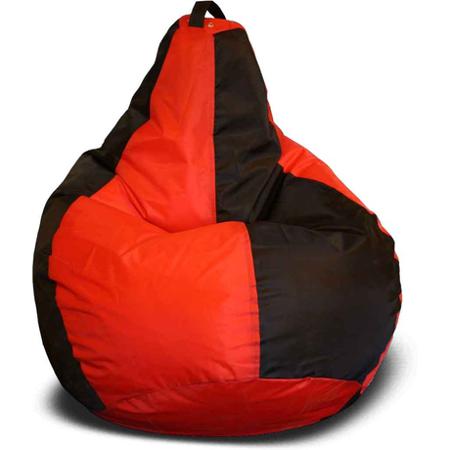 Бескаркасное кресло-мешок Красно-чёрное XL