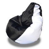 Бескаркасное кресло-мешок Чёрно-белое XL