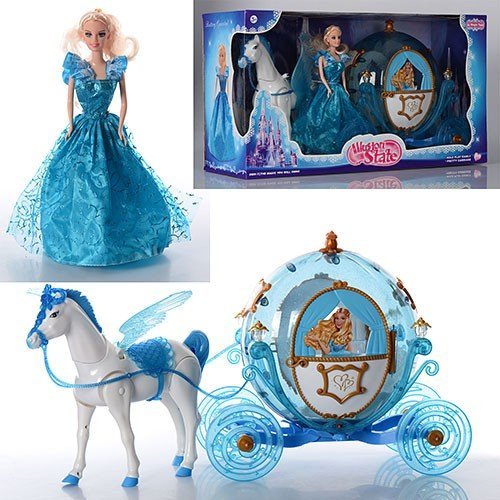 Детский игровой набор Кукла с каретой и лошадью 219A