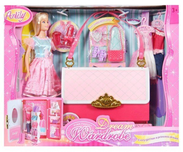 Игровой набор кукла Анлили с сумочкой-гардеробом 99046