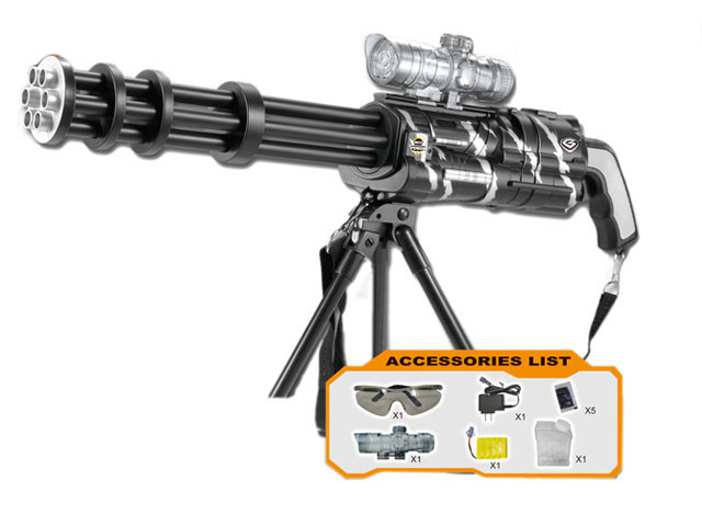 Игрушечный пулемет Гатлинга F7-A на аккумуляторе, стреляющий гидропульками