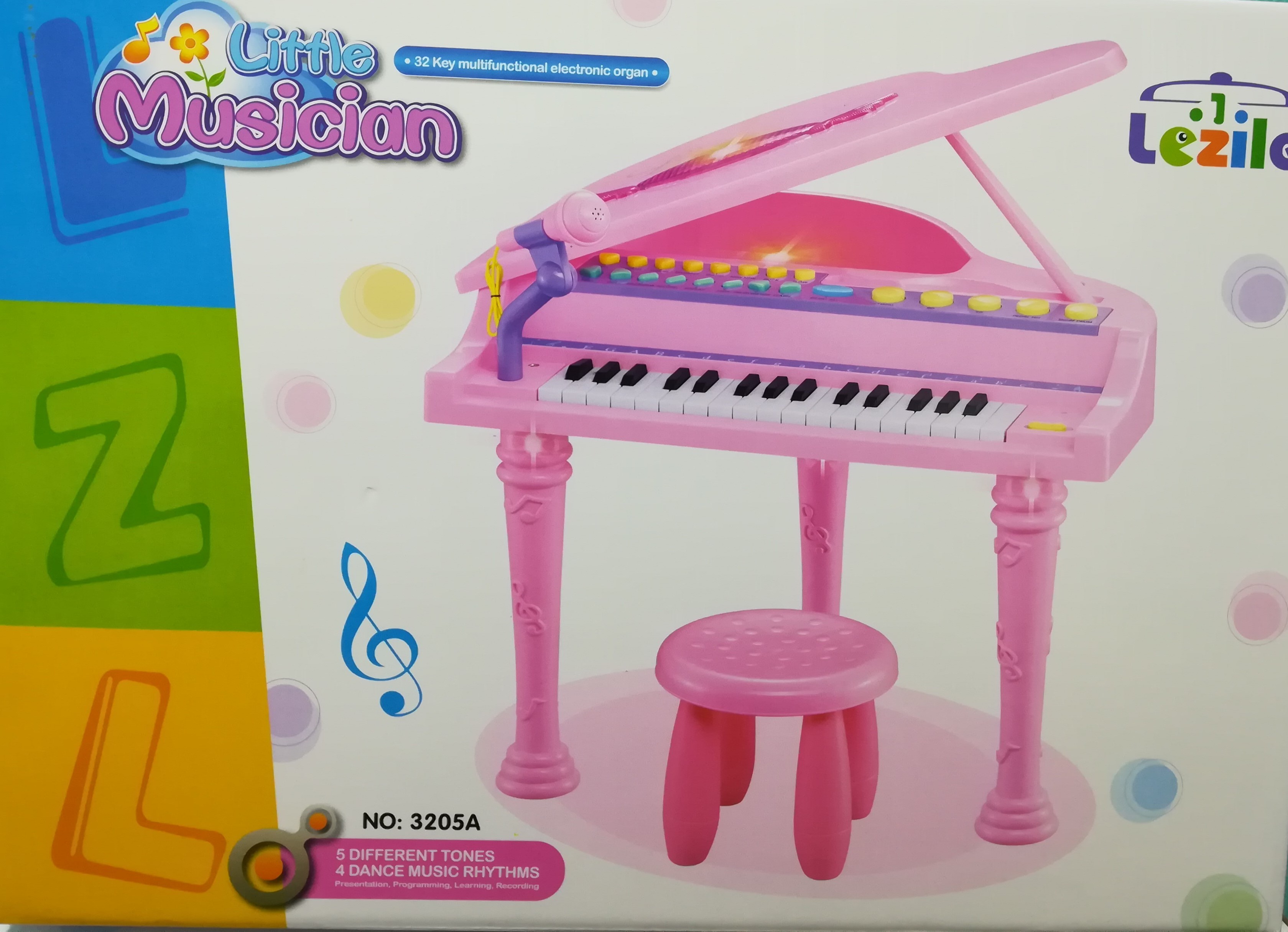 Дeтское пианино 3205А розовое