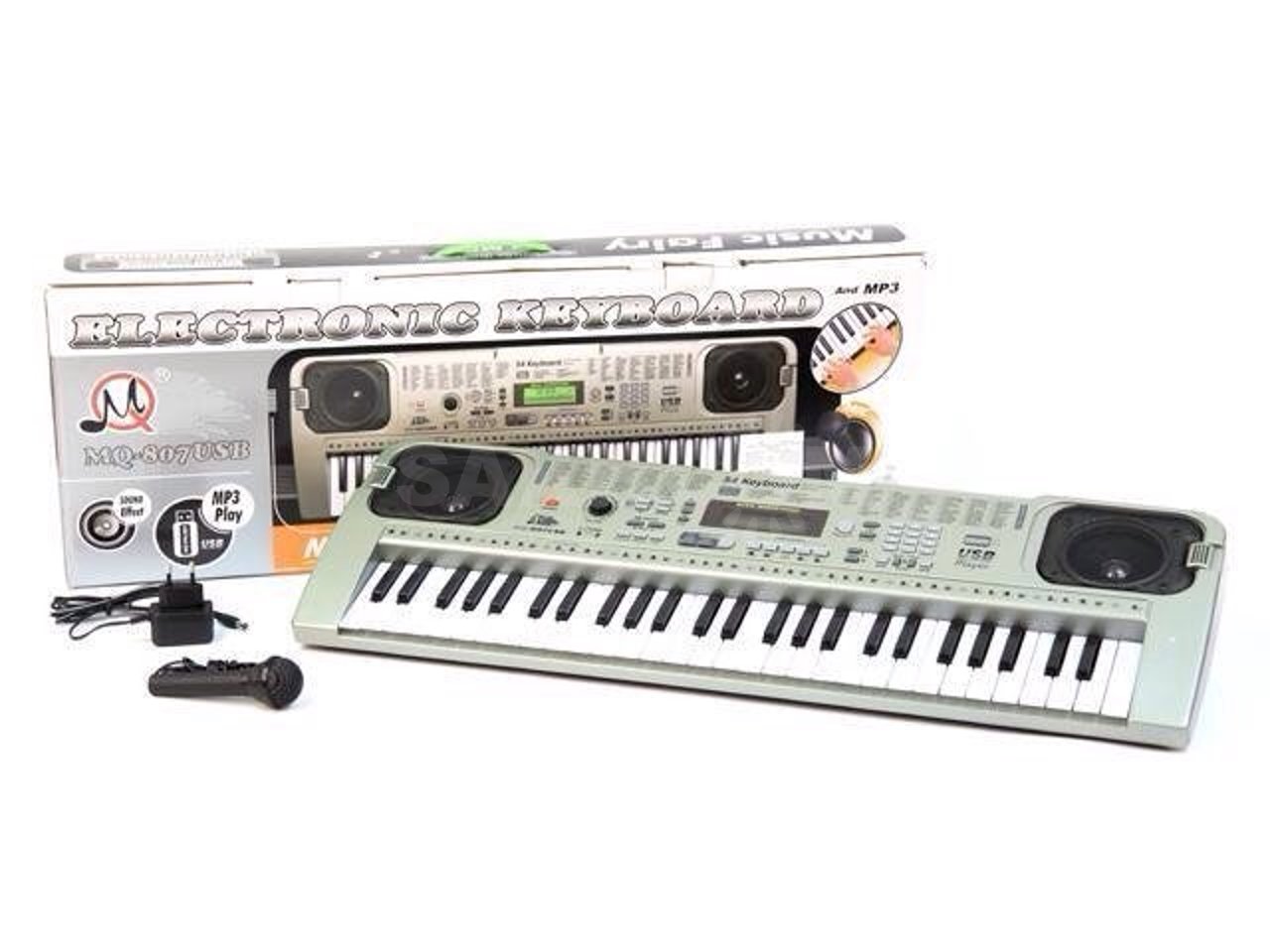 Детский электронный синтезатор- пианино с микрофоном MQ-807 USB