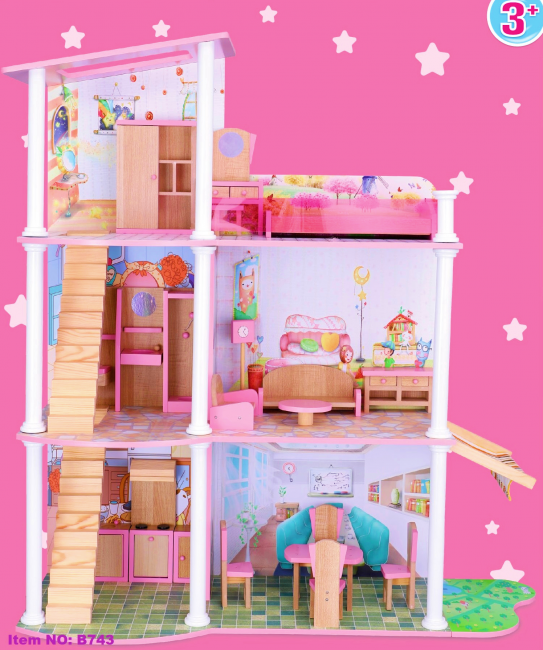 Кукольный домик с мебелью B743