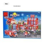 Конструктор Brick 911 "Станция Пожарных Спасателей", 980 деталей.