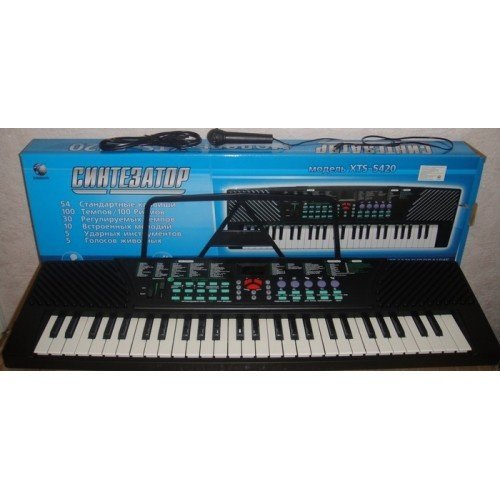 Детский электронный синтезатор- пианино с микрофоном XTS-5420