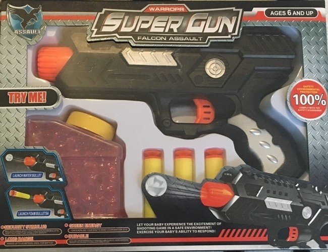 Игрушечный пистолет Y802 с гидропульками и мягкими пулями