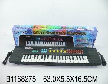 Детский электронный синтезатор- пианино с микрофоном MLS 3738 