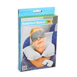 Надувная подушка-подголовник флокированная туристическая BestWay 67006