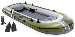 Надувная лодка Intex 66334 Seahawk 4 Set (68351) 351*145*48 см.- фото