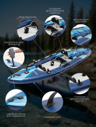 Надувная байдарка Intex Dakota Quest Intex 68245NP, 320х89х20 см- фото2
