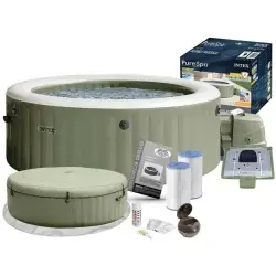 Надувной бассейн джакузи Intex 28426 PureSpa Bubble Massage 196*71 см Уценка